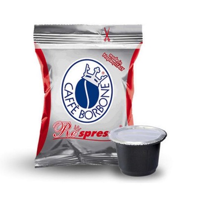 100 capsule caffè Borbone miscela rossa Respresso compatibili Nespresso