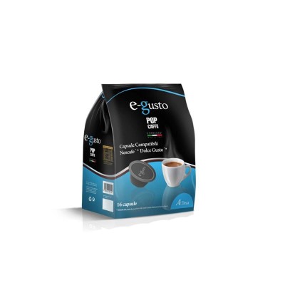 16 Capsule Pop Caffè E-Gusto Decaffeinato Dek - Compatibili Nescafe Dolce Gusto