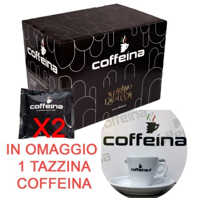 100 Cialde 44mm Caffè Coffeina Nera