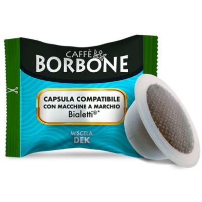 100 Capsule Caffè Borbone Decaffeinato Dek - Compatibili Bialetti