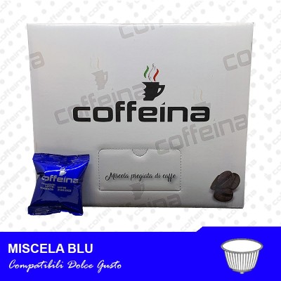 50 Capsule Caffè Coffeina Blu - Compatibili Nescafe Dolce Gusto