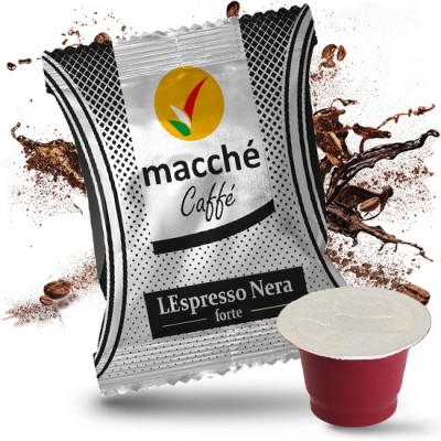 50 Capsule Macché Caffè LEspresso Nera Forte - Compatibili Nespresso