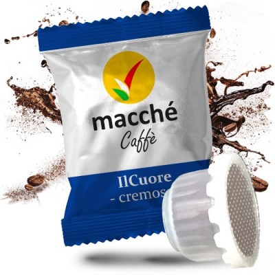 50 Capsule Macché Caffè IlCuore Cremoso - Compatibili Sistema Domo e Cuorespresso®