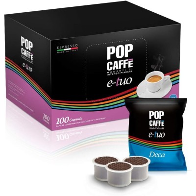 100 Capsule Pop Caffè E-Tuo Decaffeinato Dek - Compatibili Lui e FiorFiore 100 Capsule Pop Caffè E-Tuo Decaffeinato Dek - Compatibili Lui e FiorFiore