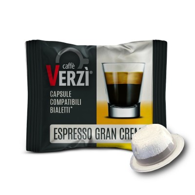 50 Capsule Caffè Verzì Espresso Gran Crema - Compatibili Bialetti