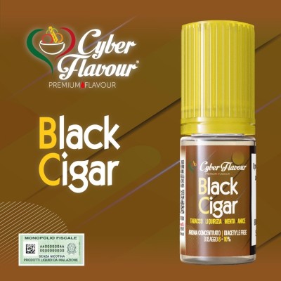 Cyber Flavour BLACK CYGAR Tabacco, Liquirizia, Menta ed Anice 10ml