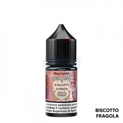 Flavourart IL BISCOTTO SORBON Biscotto con Confettura di Fragole Mini Shot 10+20