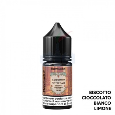 Flavourart IL BISCOTTO NOTREDAME Biscotto con Cioccolato Bianco e Limone Mini Shot 10+20