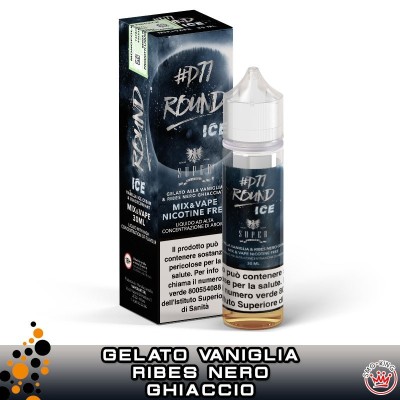 Super Flavor ROUND ICE D77 Gelato a Vaniglia, Ice e Ribes Nero Mix&Vape 30ml