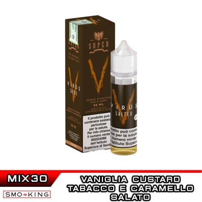 Super Flavor VIRUS SALTED Vanilla Custard, Tabacco e Caramello Mix&Vape 30ml