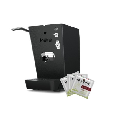 Macchina Caffè a Cialde 44mm Lollo LOLLINA PLUS Nera + 40 Cialde Omaggio Macchina Caffè a Cialde 44mm Lollo LOLLINA PLUS Nera + 40 Cialde Omaggio