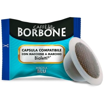 50 Capsule Caffè Borbone Blu - Compatibili Bialetti