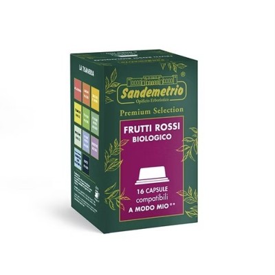 16 Capsule Sandemetrio Frutti Rossi Bio - Compatibili Lavazza A Modo Mio