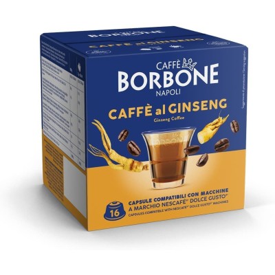 16 Capsule Borbone Caffè e Ginseng - Compatibili Nescafe Dolce Gusto