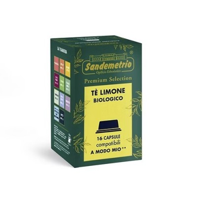 16 Capsule Sandemetrio Te Limone Bio - Compatibili Lavazza A Modo Mio