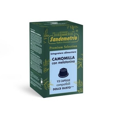 12 Capsule Sandemetrio Camomilla con Melatonina - Compatibili Nescafe Dolce Gusto