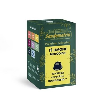 12 Capsule Sandemetrio Te Limone Bio - Compatibili Nescafe Dolce Gusto