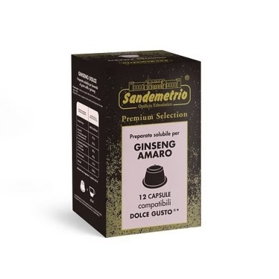 12 Capsule Sandemetrio Ginseng Amaro Solubile - Compatibili Nescafe Dolce Gusto