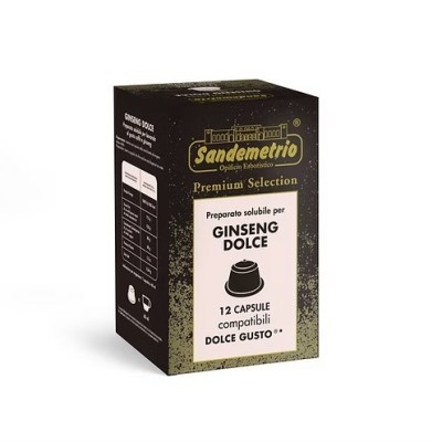 12 Capsule Sandemetrio Ginseng Dolce Solubile - Compatibili Nescafe Dolce Gusto