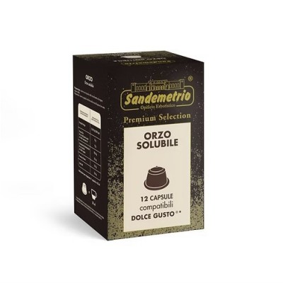 12 Capsule Sandemetrio Orzo Solubile - Compatibili Nescafe Dolce Gusto