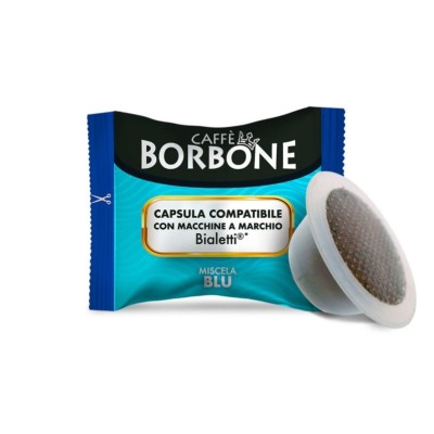 100 Capsule Caffè Borbone Blu - Compatibili Bialetti