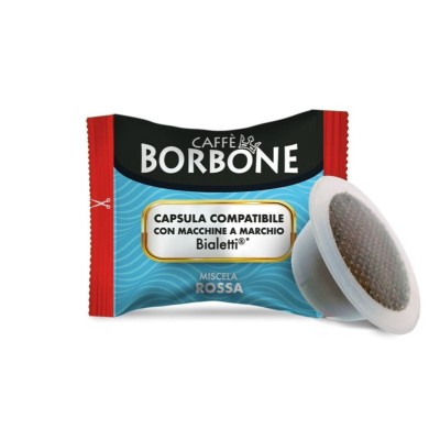 100 Capsule Caffè Borbone Rossa - Compatibili Bialetti