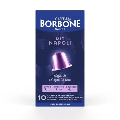 10 Capsule Caffè Borbone Napoli Alluminio - Compatibili Nespresso