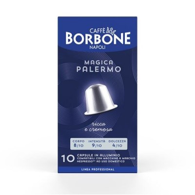 10 Capsule Caffè Borbone Palermo Alluminio - Compatibili Nespresso