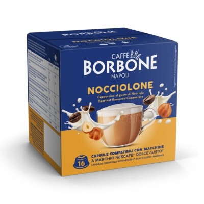 16 Capsule Borbone Nocciolone - Compatibili Nescafe Dolce Gusto