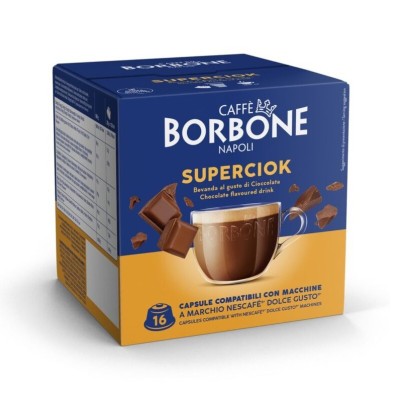 16 Capsule Borbone Super Ciok - Compatibili Nescafe Dolce Gusto
