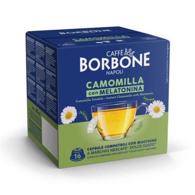 16 Capsule Borbone Camomilla Melatonina - Compatibili Nescafe Dolce Gusto