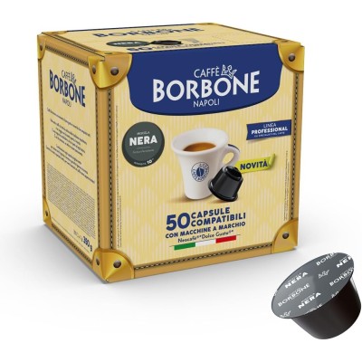 50 Capsule Caffè Borbone DolceRe Nera - Compatibili Nescafe Dolce Gusto