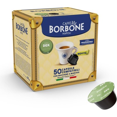 50 Capsule Caffè Borbone DolceRe Decaffeinato Dek - Compatibili Nescafe Dolce Gusto