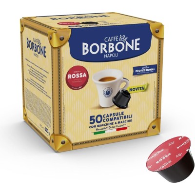 50 Capsule Caffè Borbone DolceRe Rossa - Compatibili Nescafe Dolce Gusto