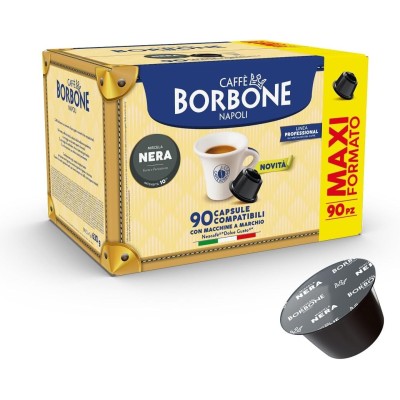 90 Capsule Caffè Borbone DolceRe Nera - Compatibili Nescafe Dolce Gusto