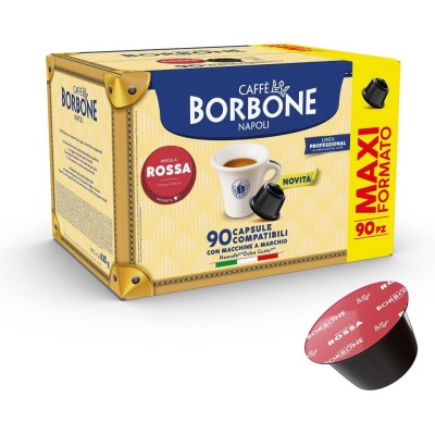 90 Capsule Caffè Borbone DolceRe Rossa - Compatibili Nescafe Dolce Gusto