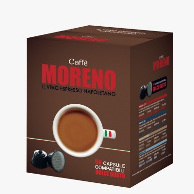 50 Capsule Caffè Moreno Aroma Espresso - Compatibili Nescafe Dolce Gusto