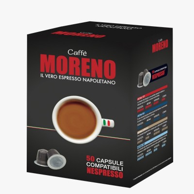 50 Capsule Caffè Moreno Aroma Espresso - Compatibili Nespresso