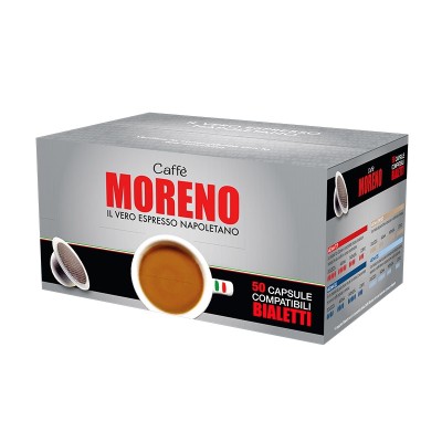 50 Capsule Caffè Moreno Aroma Espresso - Compatibili Bialetti