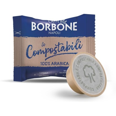 50 Capsule Caffè Borbone 100% Arabica Compostabili - Compatibili A Modo Mio