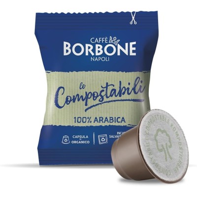 50 Capsule Caffè Borbone 100% Arabica Compostabili - Compatibili Nespresso