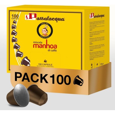100 Capsule Caffè Passalacqua Manhoa - Compatibili Nespresso