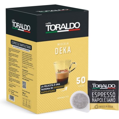 50 Cialde 44mm Caffè Toraldo Decaffeinato Dek
