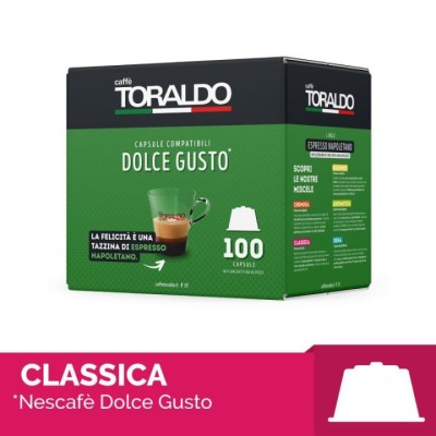 100 Capsule Caffè Toraldo Classica - Compatibili Nescafe Dolce Gusto