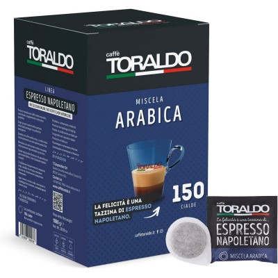 150 Cialde 44mm Caffè Toraldo Arabica