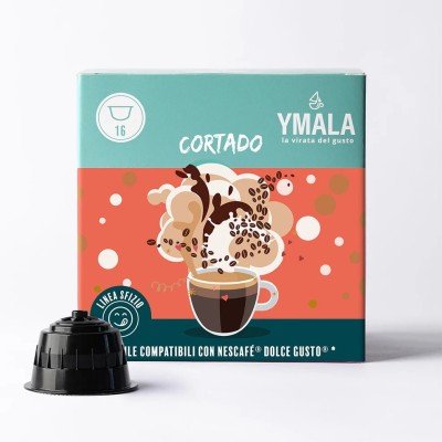 16 Capsule Ymala Cortado - Compatibili Nescafe Dolce Gusto