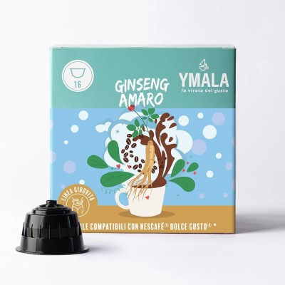 16 Capsule Ymala Ginseng Zero - Compatibili Nescafe Dolce Gusto