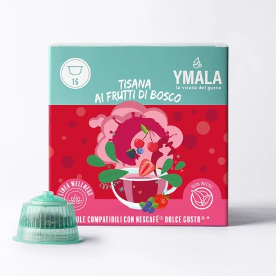 16 Capsule Ymala Frutti di Bosco - Compatibili Nescafe Dolce Gusto