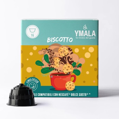 16 Capsule Ymala Biscotto - Compatibili Nescafe Dolce Gusto