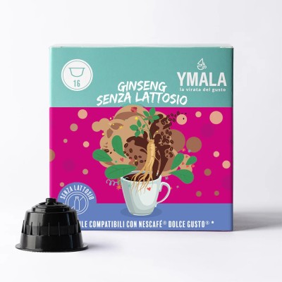 16 Capsule Ymala Ginseng Senza Lattosio - Compatibili Nescafe Dolce Gusto